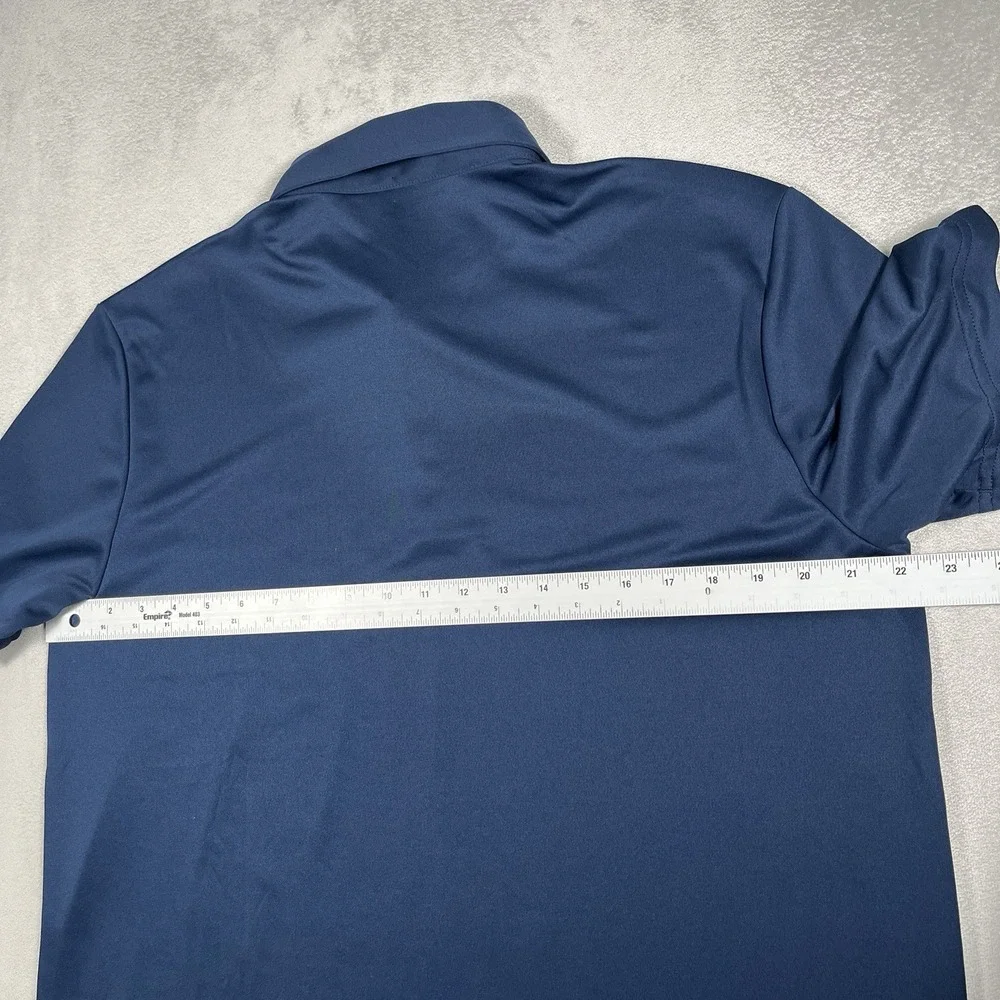 NWT Adidas Core Chest Stripe Golf Polo Shirt Mens Size Large Blue IX2012 New